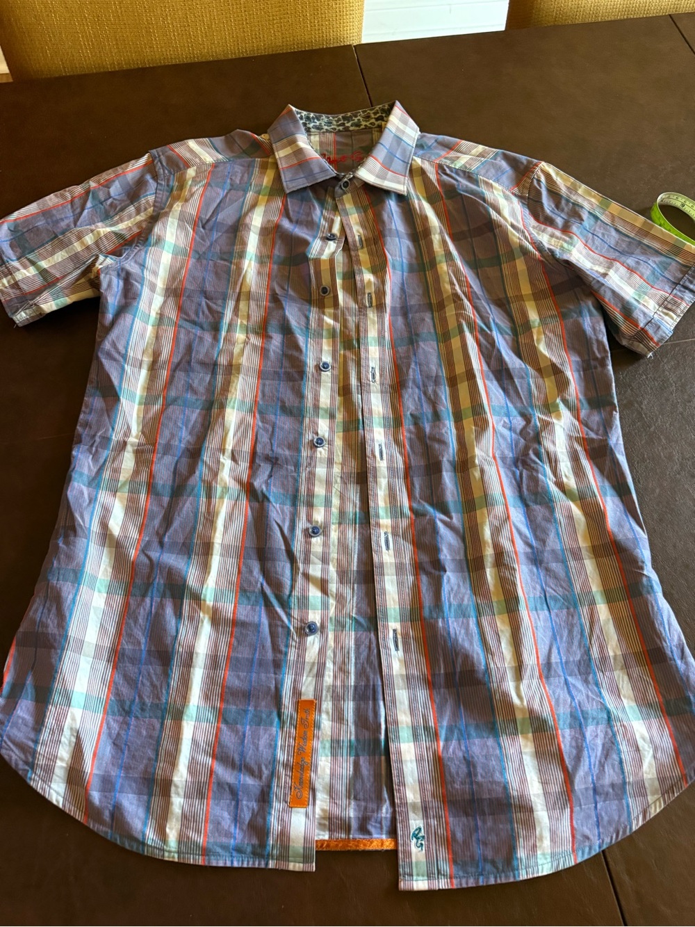 Robert Graham Multicolor Plaid Short-Sleeve Button-Down Shirt